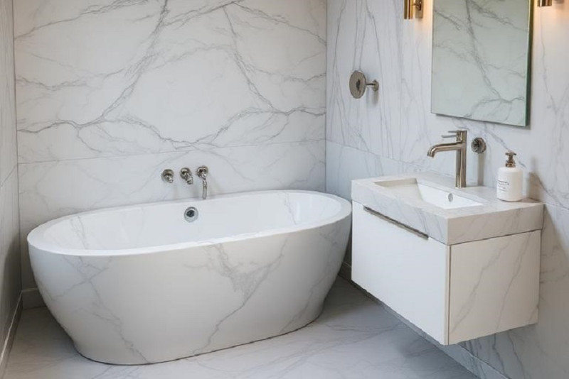 Marble-based bathtubs and
